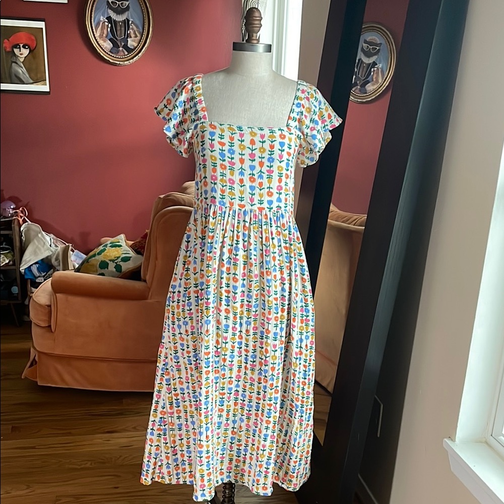 Hanna Andersson Colorful Floral Maxi Dress